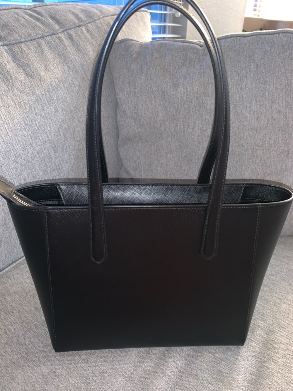 Kate Spade Staci Medium Black Saffiano Leather Tote Bag Classic Everyday Handbag - Picture 5 of 8
